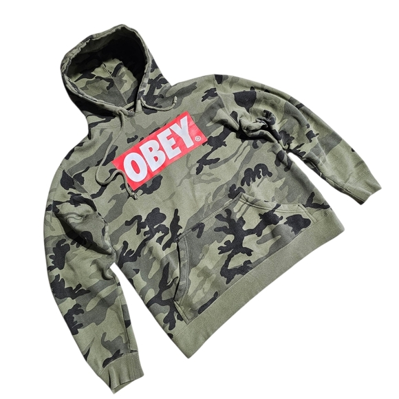 Obey Camouflage Box Logo Hoodie - Picture 2 of 6